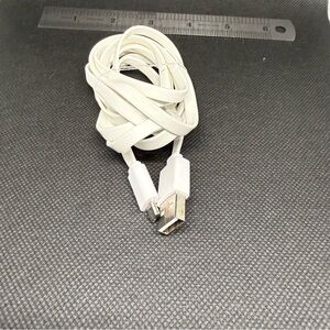 White USB to Micro USB Charging Cable
